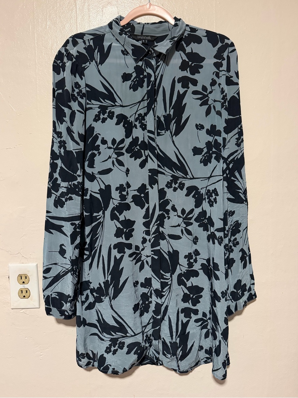Long Tall Sally Tunic Button Down Blouse